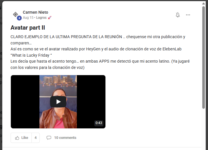 Testimonio comunidad 1